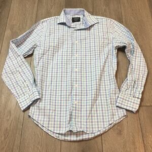 Nordstrom Men's‎ Shop Non-Iron Trim Fit Size 15 Men Button UP Long Sleeve